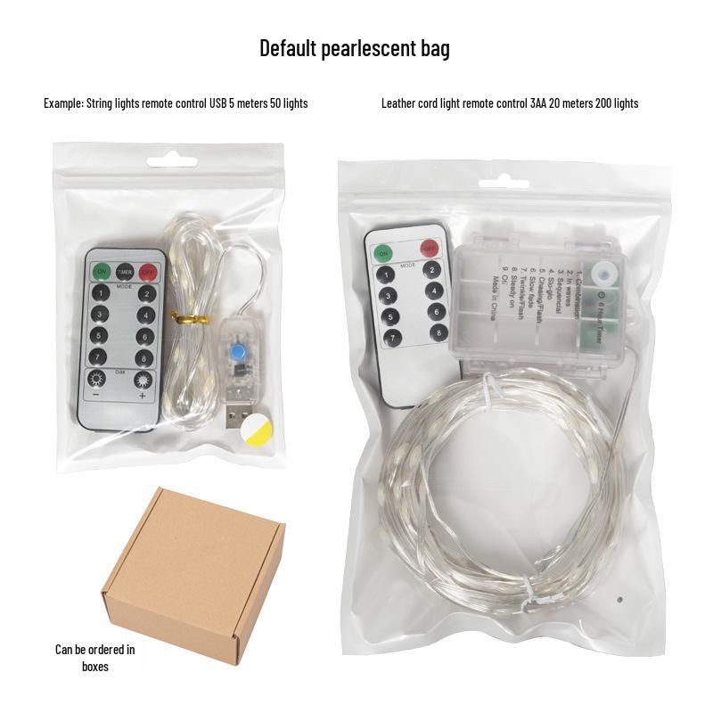 LED Remote Control Rope Lights - Christmas, Wedding, USB & Battery Powered Decorative Multicolor String Lights for Camping