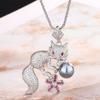 Autumn and winter new jewelry imitation natural pearl pendant necklace high-end versatile collarbone chain fox pearl model