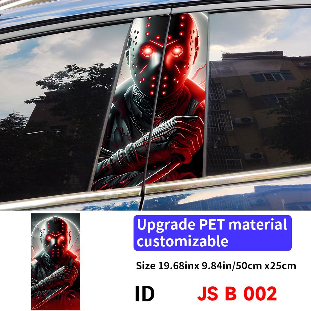 Mask Jason Car Stickers Car B-pillar Vinyl Decals Waterproof Auto Center Pillar Sticker Cover Scratches Vehicle Decor Accessorie