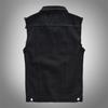 Stylish Men's Black Denim Vest: Spring-Summer-Autumn Sleeveless Casual Waistcoat