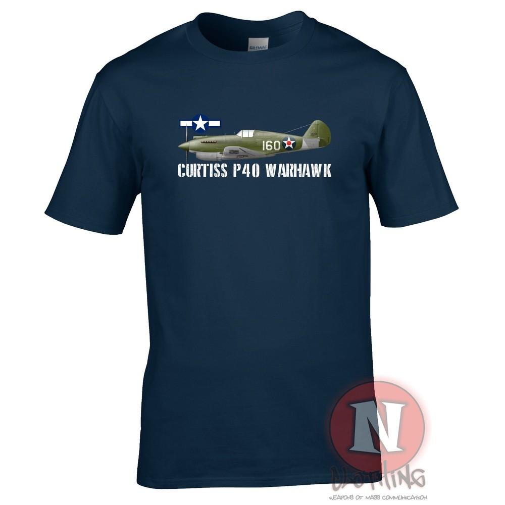 Curtiss P40 Warhawk TShirt Ww2 World War 2 Us Fight Plane S