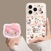 Full screen kitten mobile phone case with bracket, suitable for Apple iPhone 17 magnetic attraction 16promax new 15/14 sets