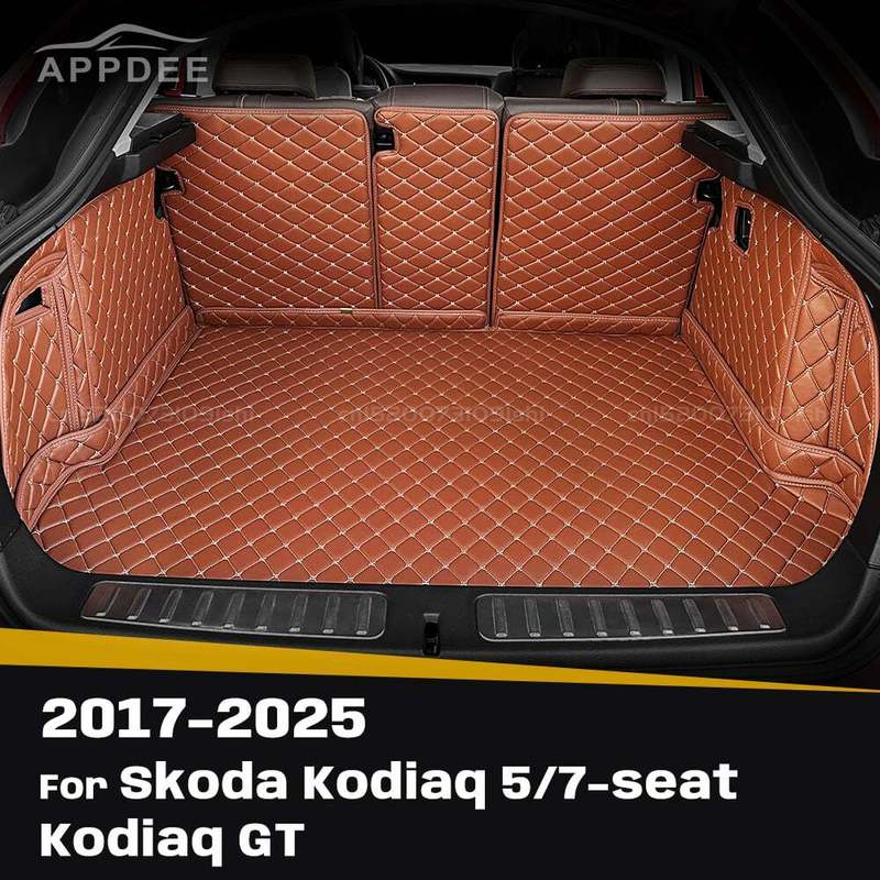 For Skoda Kodiaq 5/7-seat Kodiaq GT Auto Full Coverage Trunk Mat Car Cargo Liner Interior Accessories