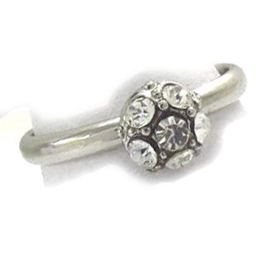 [K0932] - White 'Crystal' Foot Ring