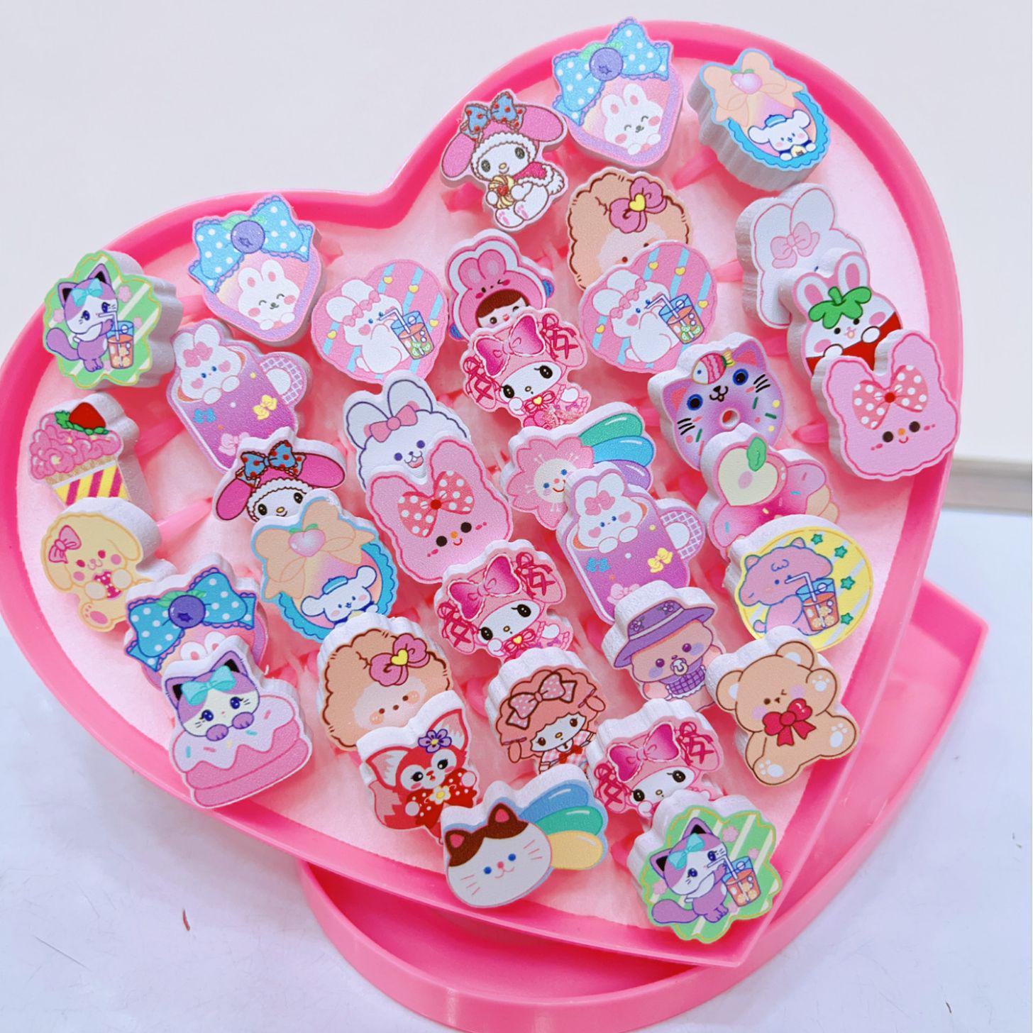 Children s Cartoon Sanrio Kuromi & Melody Cat Finger Rings - Mixed Styles