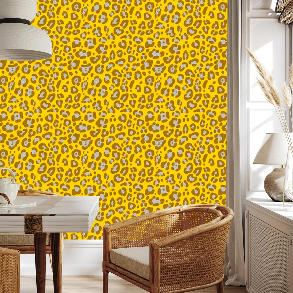 Yellow Leather Wallpaper Yellow and Gold for Living Room and Bedroom 50x1000