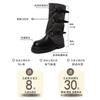 Fashion niche leather boots design sense retro thick heel short boots autumn new knight boots Martin boots French women's boots