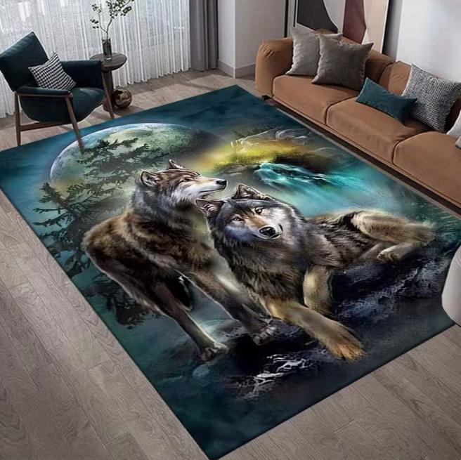 

Волки воют в лунные ночи Коврики подходят для гостиных спален веранд для помещений и улицы Современный домашний декор 40x60cm