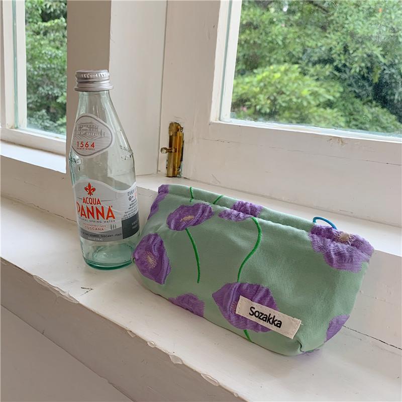 Makeup Bag Storage Fashion Casual Vintage Print Practical Delicate Style Girl
