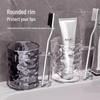 Premium Water Ripple Toothbrush Cup - Transparent Mouthwash Cup with Glacier Texture