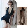 Easy Access Bodycon Mini Sleepdress Seductive Lingerie with Removable Uniform Style for Women Bedtime Seduction Playful Outfit