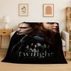 Classic Twilight Saga Edward Bella Flannel Blanket Soft Warm Throw Blanket for Bedroom Living Room Bed Travel Camping Picnic
