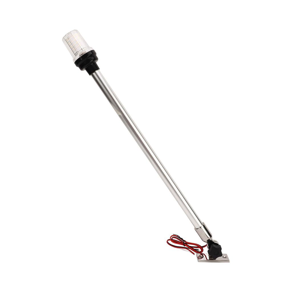 LED Fold Down Boat Stern Light 360 Degrees 22 Inch Boat Navigation Lamp with 316 Stainless Steel Base for Fishing Boats