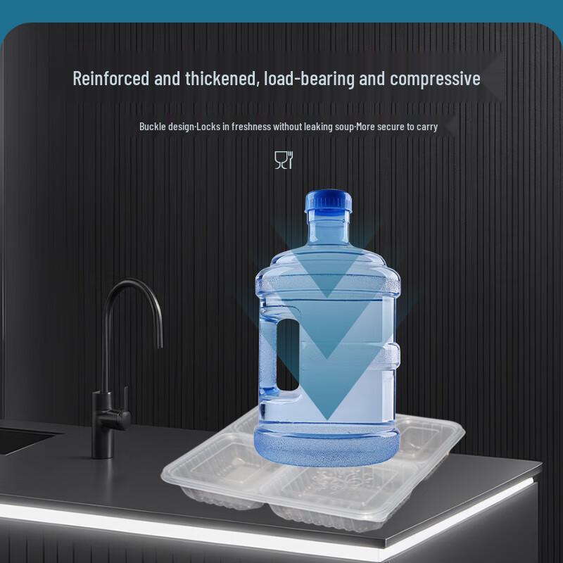 Xinpaike 1500ml Disposable 5-Compartment Food Containers