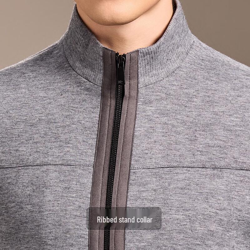 Antunio Men's Fine Wool Blend Stand Collar Jacket