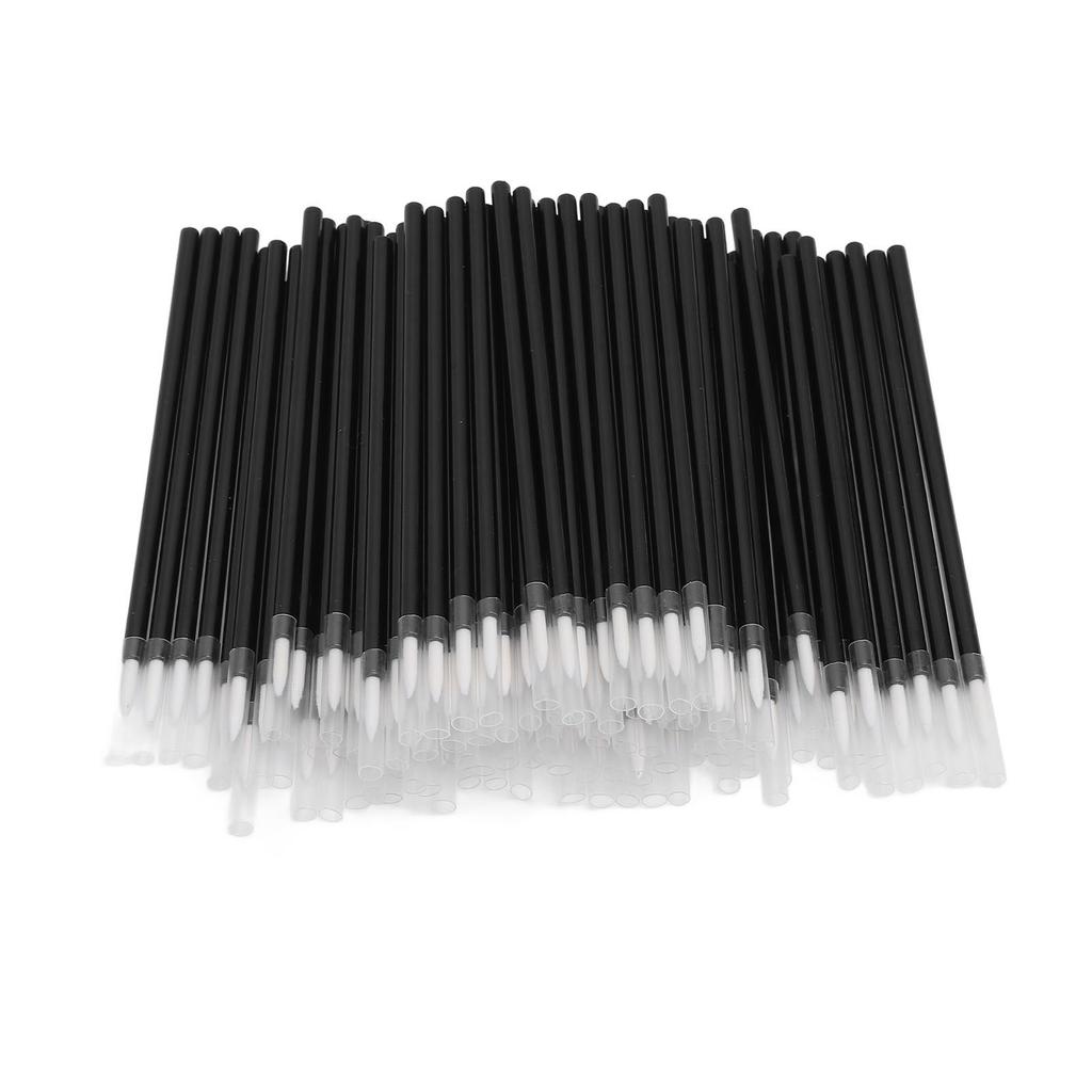 100PCS Black Eyeliner Brushes Applicator Cosmetic Eye Wands for Eyeliners Lip Liners Makeup Tool wit