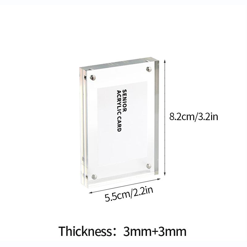 Acrylic Photo Frame Transparent Magnetic Picture Frame Kpop Photocard Holder Cadre Photo Idol Card Display Stand Room Decor