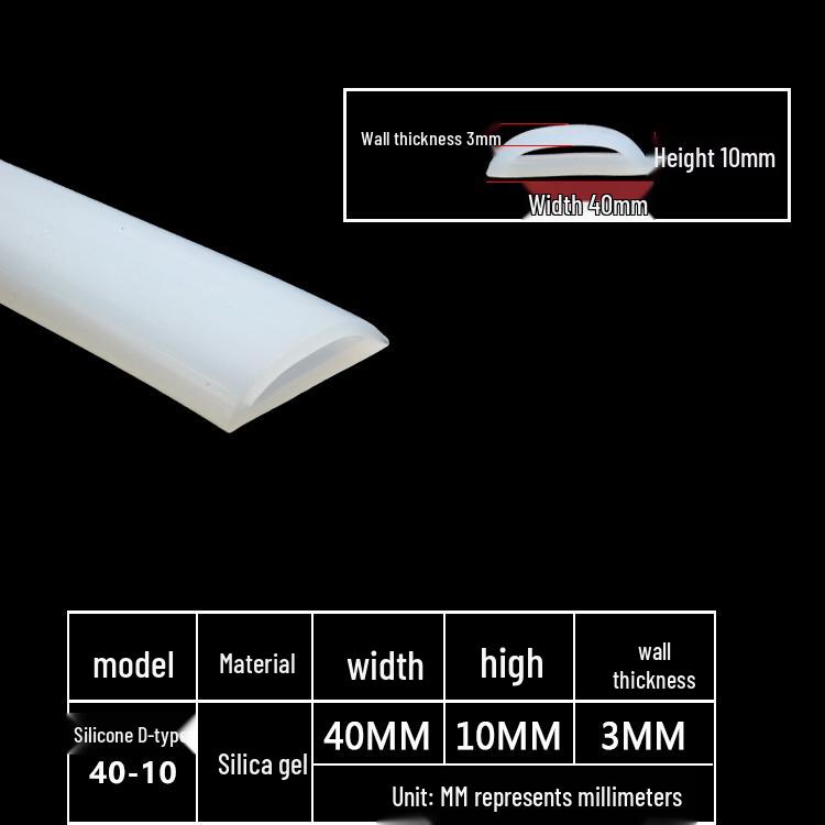 D-Shaped Silicone Sealing Strip: High-Temperature, Water-Retaining, Self-Adhesive, Anti-Collision, Shock-Absorbing for Doors & Windows