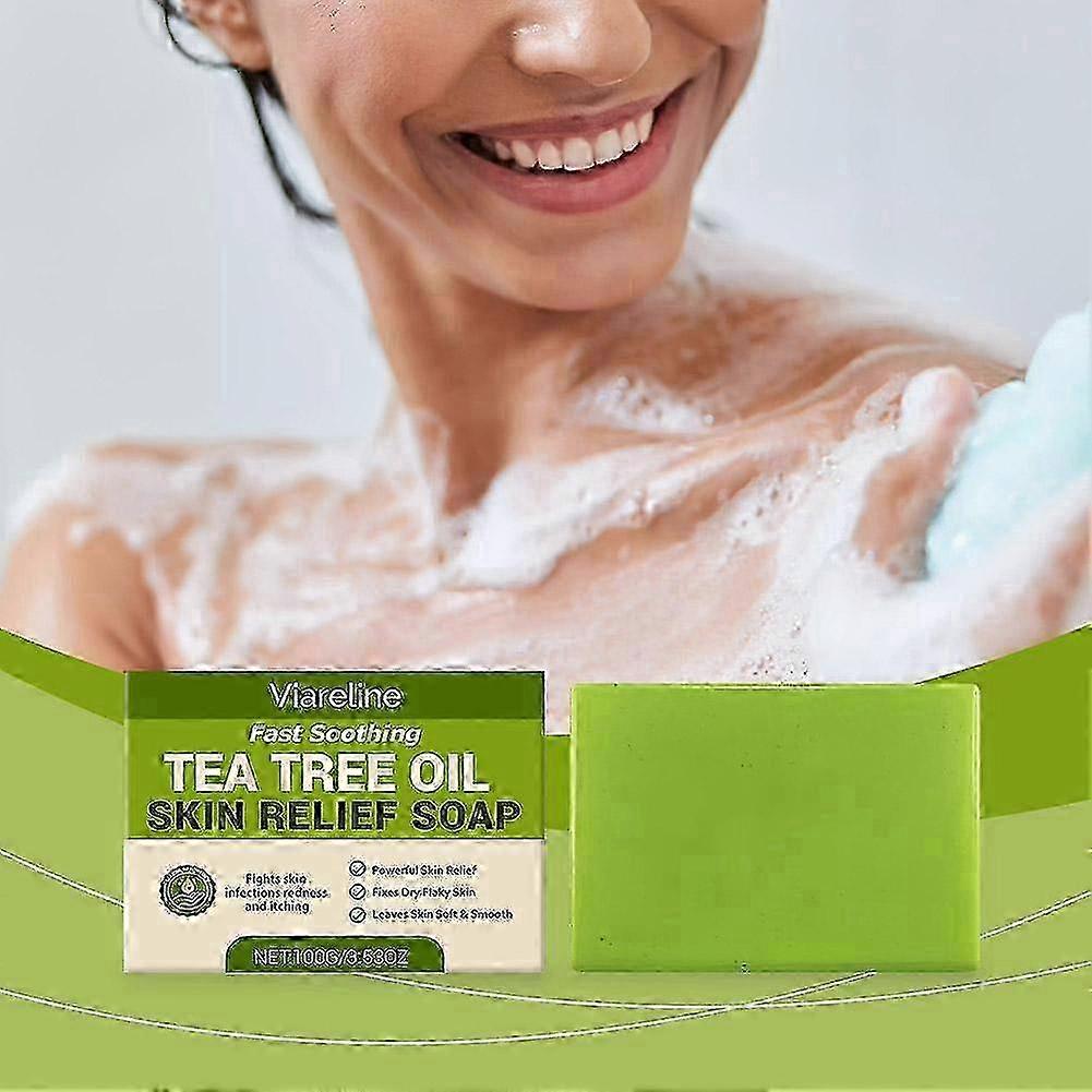 3x Tea Tree Soap for Face & Body Acne, Athlete's Foot, Tinea, Folliculitis & Ringworm Treatment
