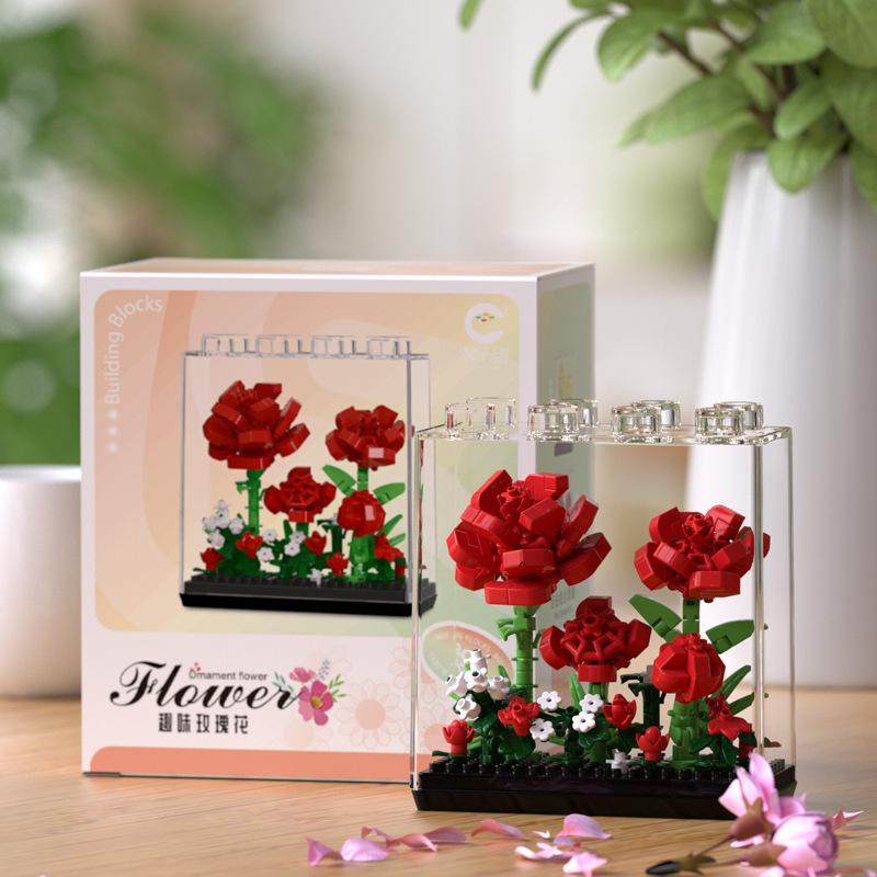 

Креативні будівельні блоки, Будиночок на дереві Сакури, Вічні будівельні блоки, Букети гвоздик з пилозахисними ковпаками, Дитячі складальні іграшки