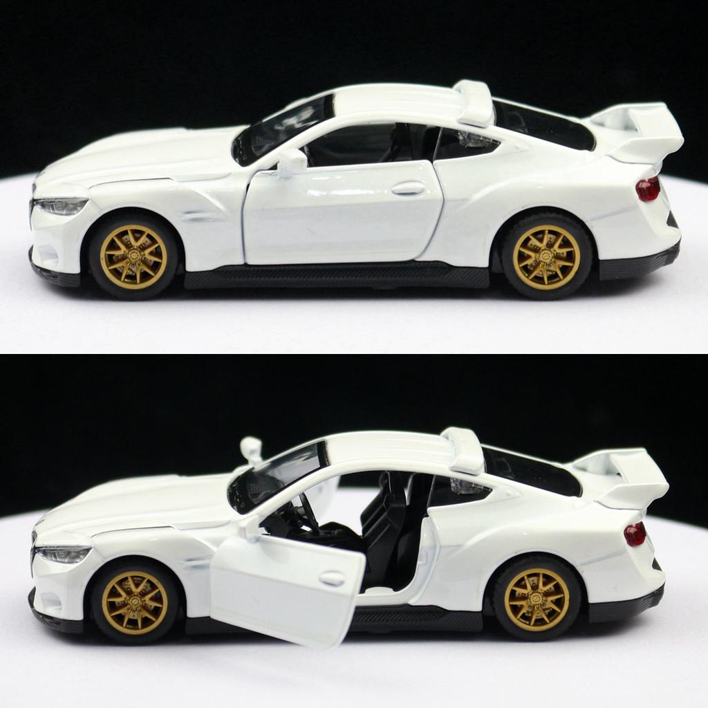 Alloy White Simulation Racing Car Model Children Toy For Display Play And