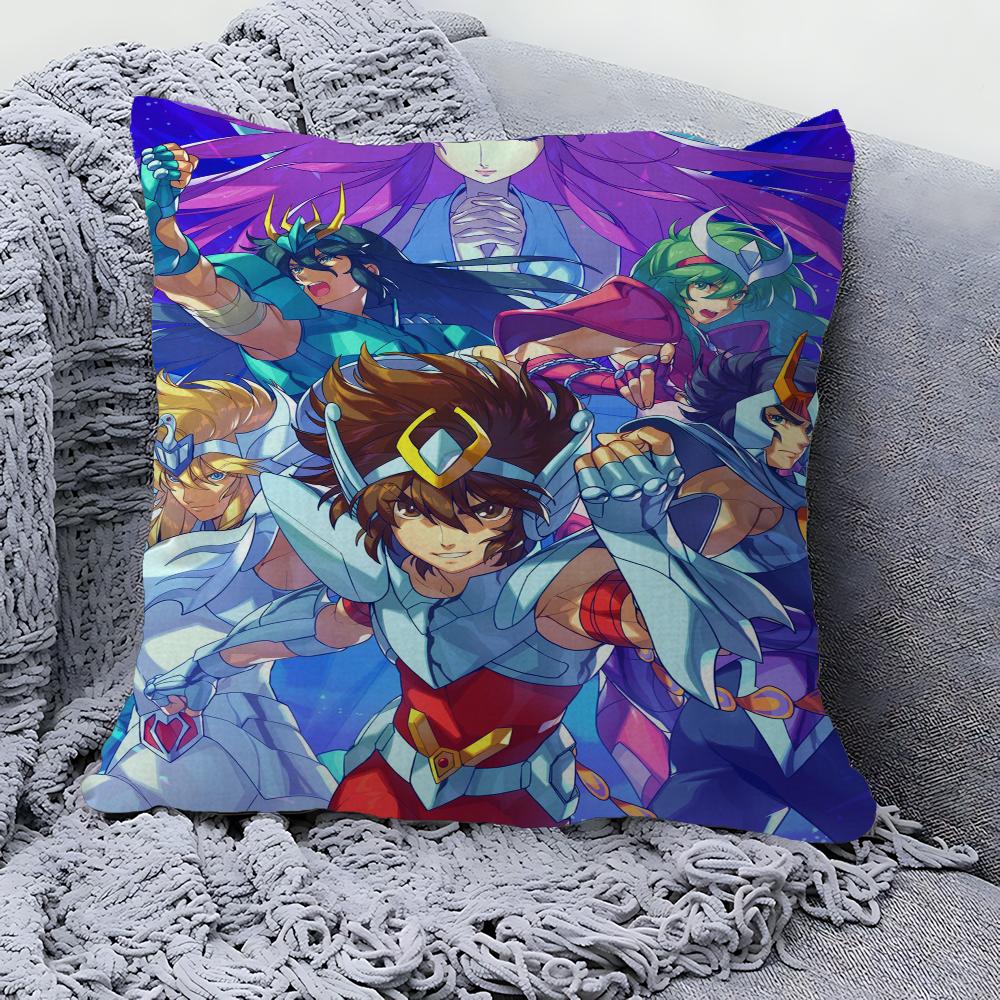 Saint Seiya 45*45cm Cushion Cover Pillow Cover Decor Pillowcase Home Pillowcase For Couch Pillow
