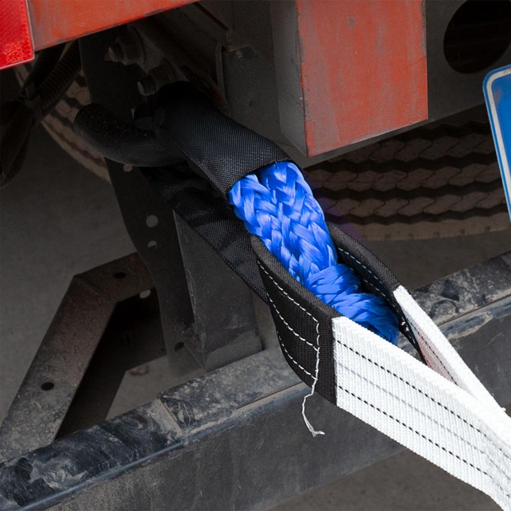 Weicher Schäkel 17 Tonnen Bruchlast Hochleistungs Polymer Polyethylen Straßenbergungsseil für