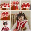 Tassel Children Red Bow Hairpin Cat Ears Hanfu Hair Sticks Chinese New Year Headwear  Children
