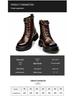Herren Echtleder Martin Stiefel - Herbst/Winter 2025, Britischer Stil, Wollfutter, Einteiliges Rindsleder