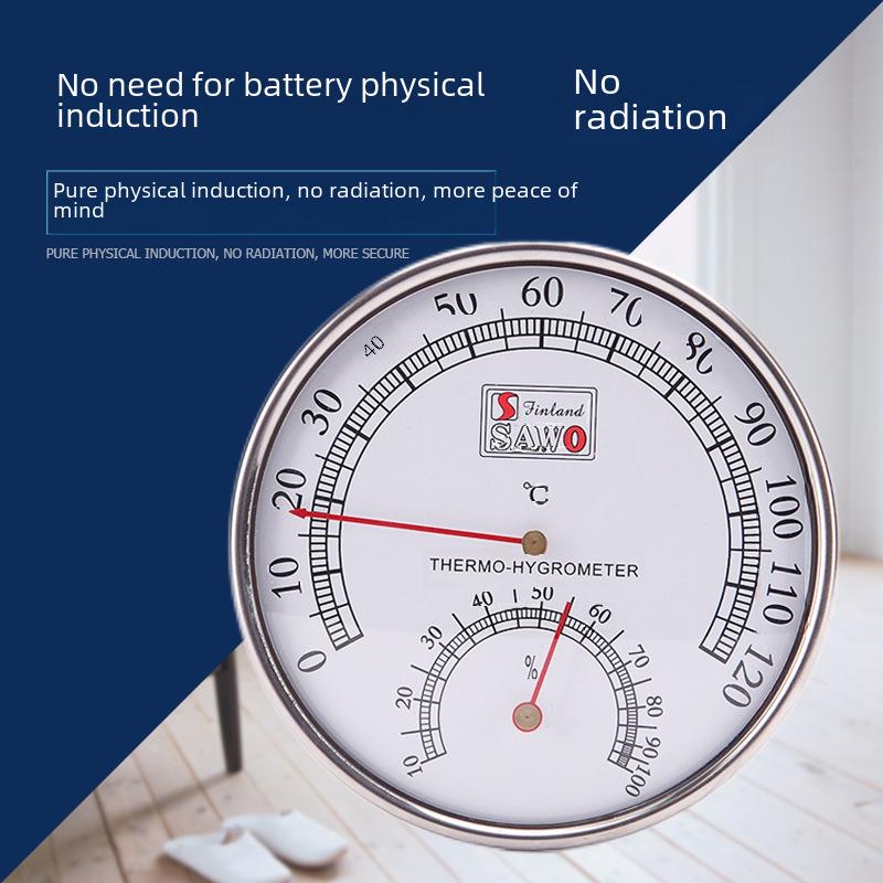 Metal Thermohygrometer for Sauna Rooms