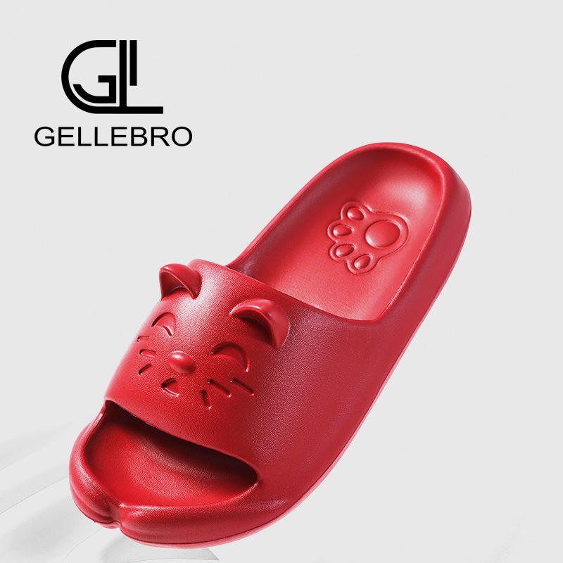 Летние тапочки с котиком на удачу, новые домашние, нескользящая мягкая подошва, прохладные тапочки, женские, для пары, на толстой подошве, тапочки-хлебцы, мужской тренд 36/37 белый