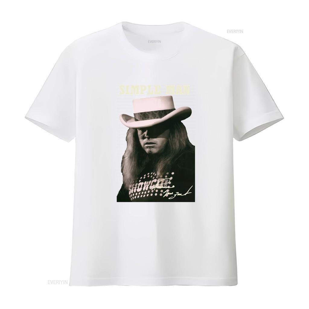 Ronnie Van Zant Simple Man T Shirt All Sizes S 2345Xl For Rock Fans Vintage Washed Streetwear Stylish Homme Breathable Unisex