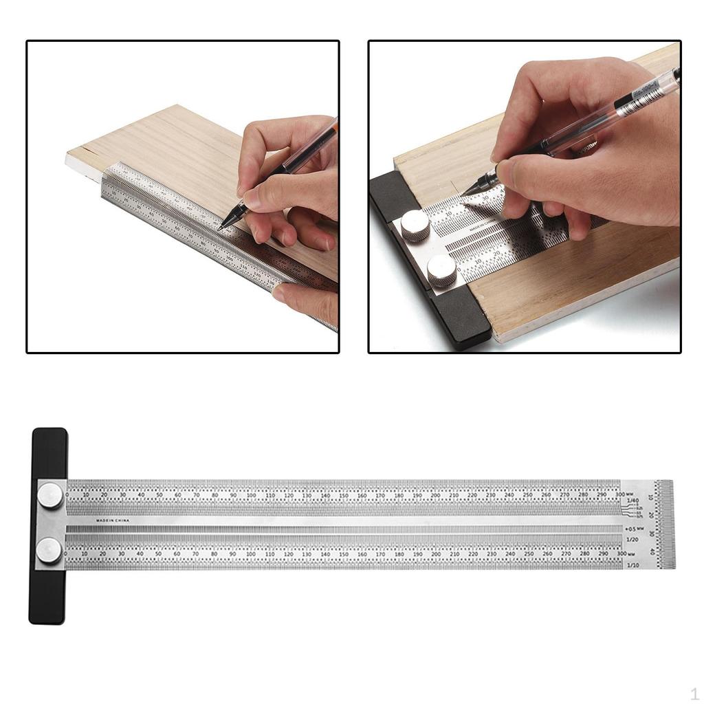Hole Scale Ruler Woodworking Scribing Carpenter