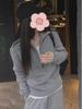 Women's Half-Zip Turtleneck Sweater, Stylish Gray Knit for Autumn/Winter, Age-Defying Top