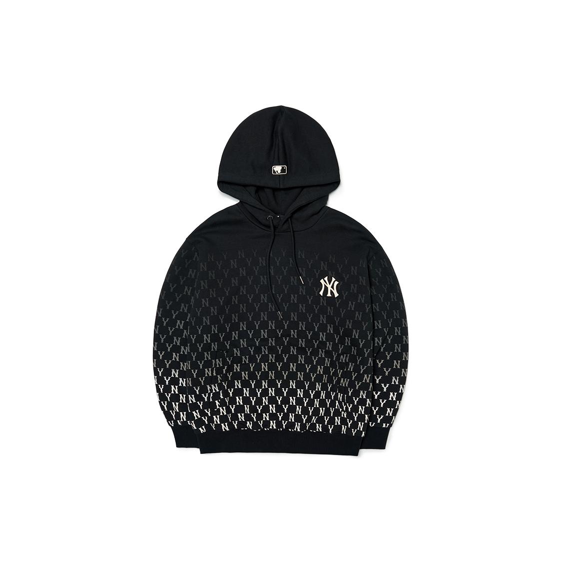 MLB Base Logo Sweatshirts Unisex Black Hooded Moderate Regular 3AHDM0624-50BKS XS