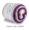 Pure Cotton Rainbow Crochet Thread Ten-Quarter Cake Weaving Yarn Long Gradient Dyeing for Crafting