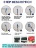 YEESAM ART Latch Hook Cushion Kit for Adults Beginners Black White Moon Printed Latch Hook Pillow Kit DIY Embroidery Set Pillow Cover Home Sofa Decor