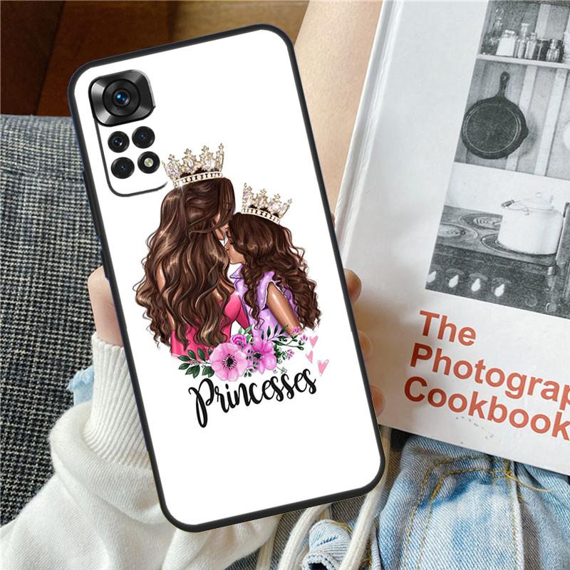 Beautiful Mother Daughter Son Case For Xiaomi Redmi Note 11 8 9 10 12 Pro 12S 11S 10S 9S Redmi 12 9C 10C 12C 13C Cover