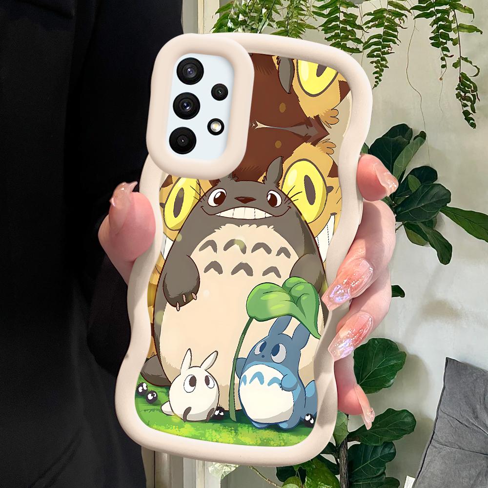 Painted Pattern Big Wave Edge Soft Silicone Material Macaron Phone Case Shockproof Protective Rubber Casing for Samsung Xiaomi Poco Redmi