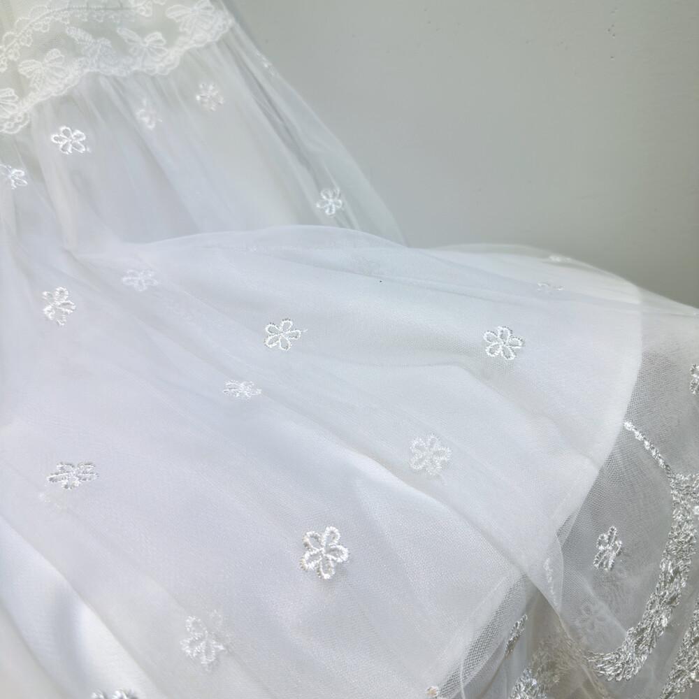 DIMANAF 2025 Summer Women New Skirts Vintage Elastic Pleated White Elegant  Skirts Lace High Waist