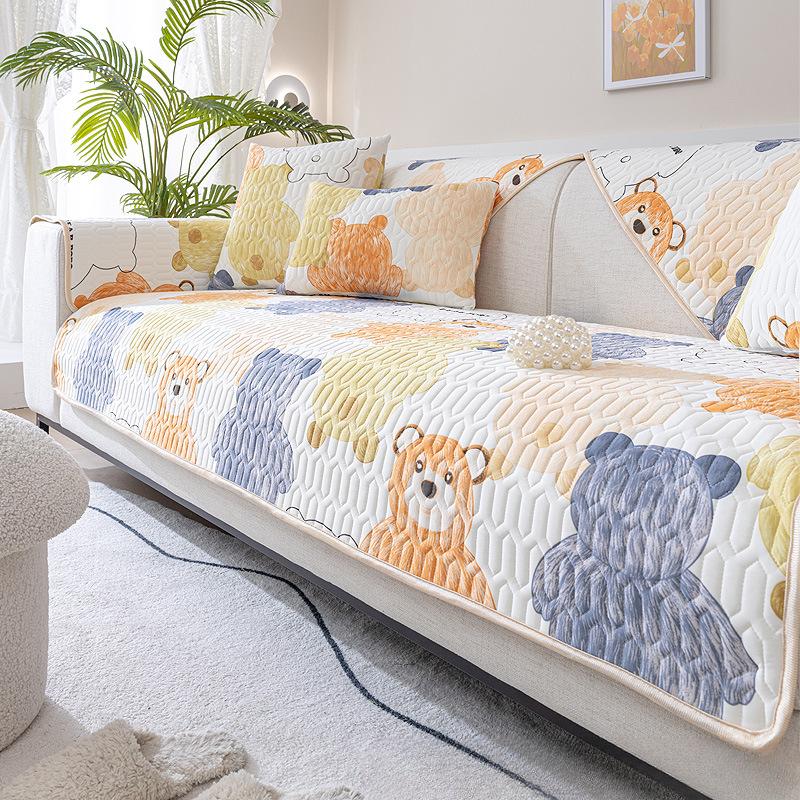 

Latex Summer Cool Mat Ice Silk Sofa Cushion Anti Slip Modern Sofa Cover 70x70cm