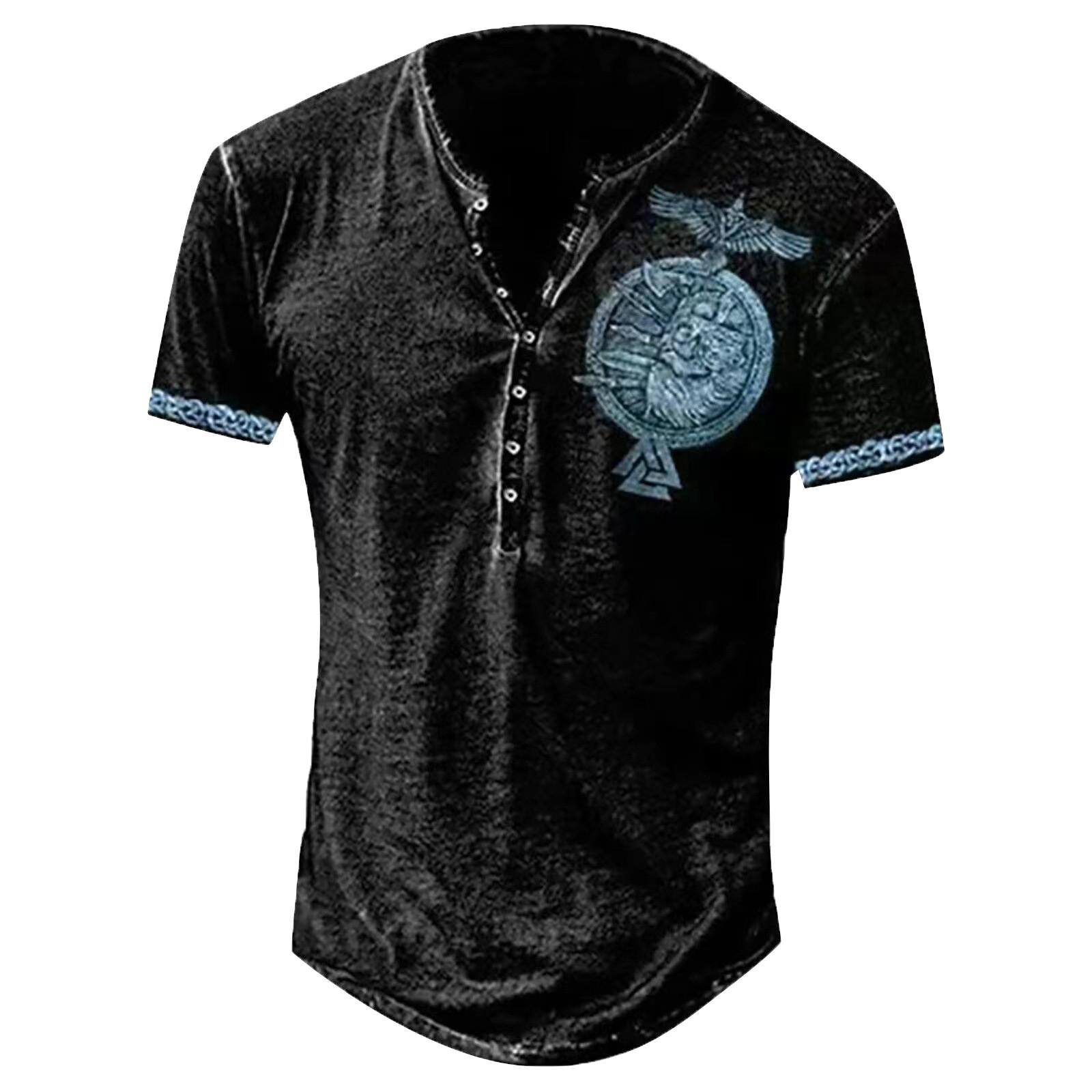 

(SU)Мужская модная футболка с коротким рукавом и вышивкой с коротким рукавом и принтом на весну и лето