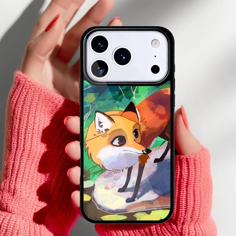 Anime Funny Fox Phone Case for iPhone 17 16 15 14 13 Pro Max Back Cover for 12 11 Pro Coque