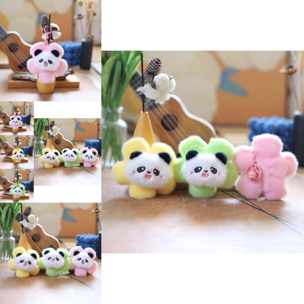 Adorable Panda Plush Keychain Soft Stuffed Toy Cute Cartoon Animal Bag Pendant