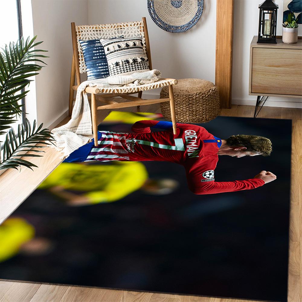 Atletico Madrid's Player Action Carpet Perfect for Decorate room Outdoor Hallway Bedrooms Anti-slip Rug Decorate Offices Best for Christmas
