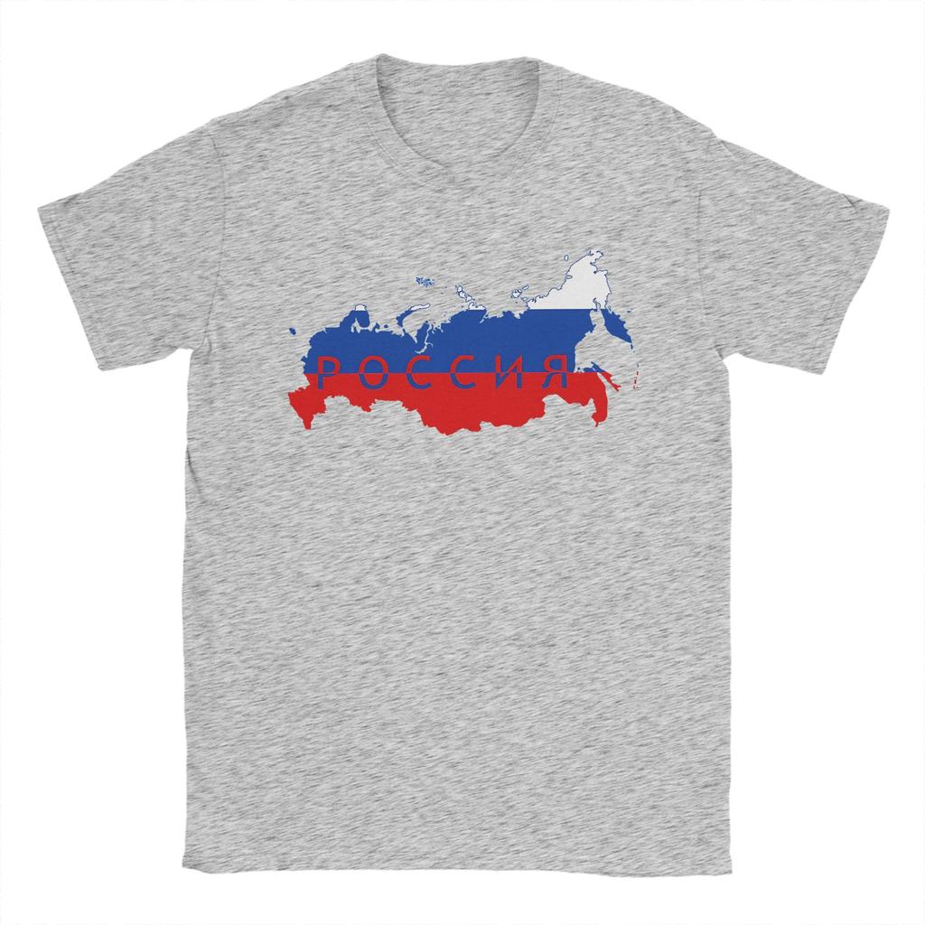 Russian Russia Map Flag Colors T Shirts Men 100 Cotton Crazy TShirts Round Collar Tee Shirt Short Sleeve Clothes 4XL 5XL