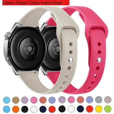 Cinturino Sottile da 18mm 20mm 22mm Per Samsung Galaxy watch 7/6/5/pro/4 Braccialetto in Silicone Huawei watch GT 4-2e-3-3 pro 46mm xiaomi watchbands