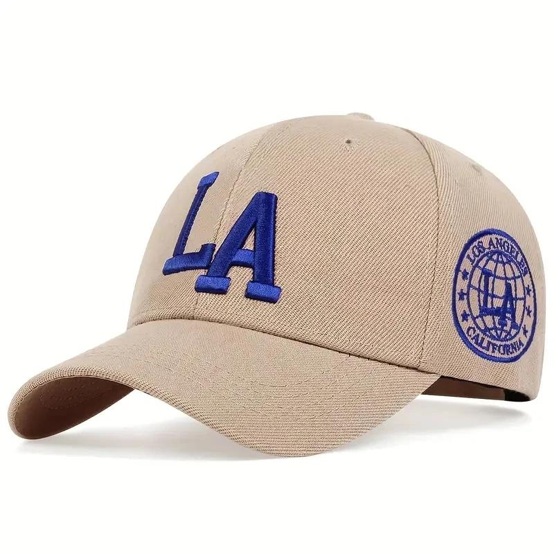 

Unisex LA Letter Embroidery Baseball Caps Spring and Autumn Outdoor Adjustable Casual Hats Sunscreen Hat Sports Golf Cap хакі
