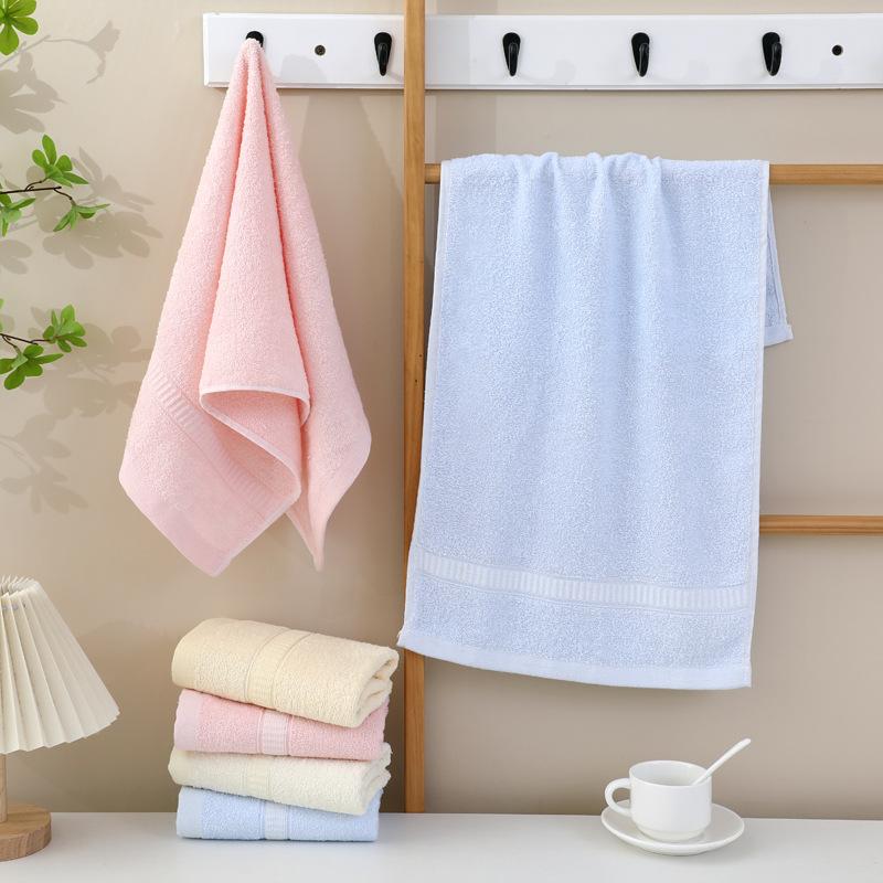 Pure Cotton Towel Household Plain Color Hand Towel Absorbent Adult Face Towel