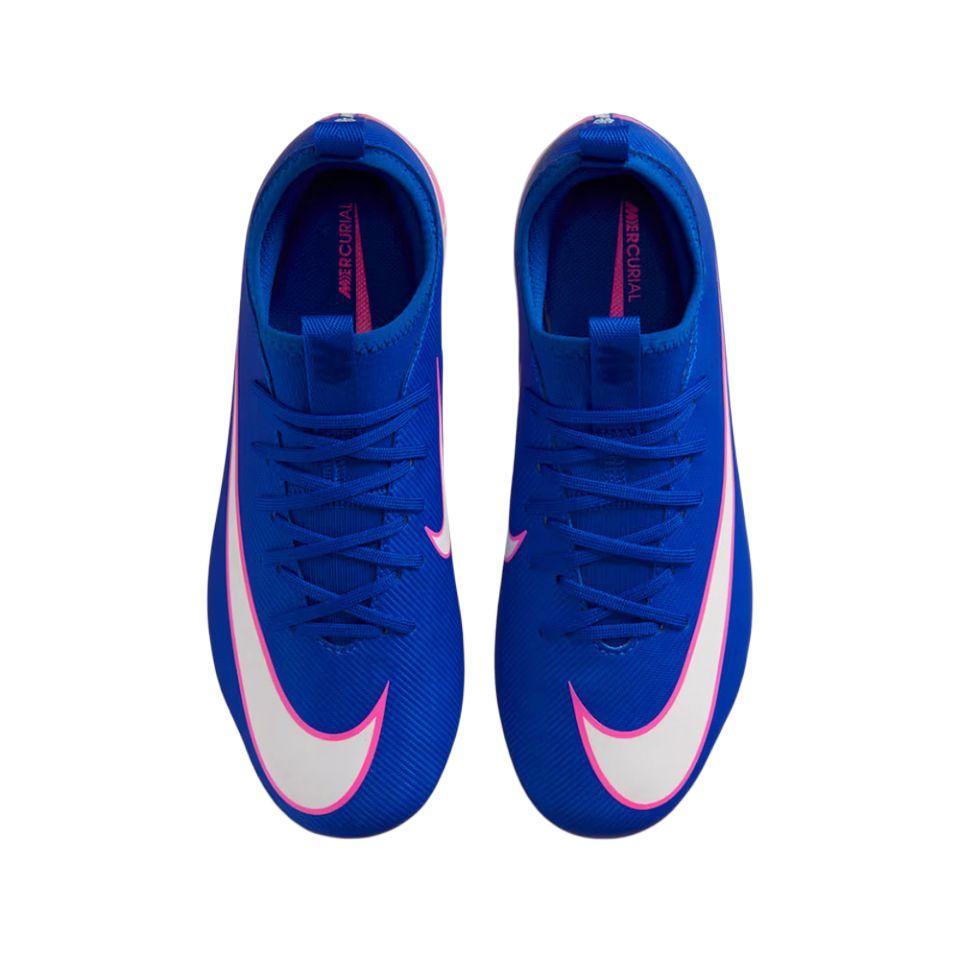 Nike Jr. Mercurial Vapor 16 Academy MG  PS Racer Blue Kids Cleats White FQ8392-446